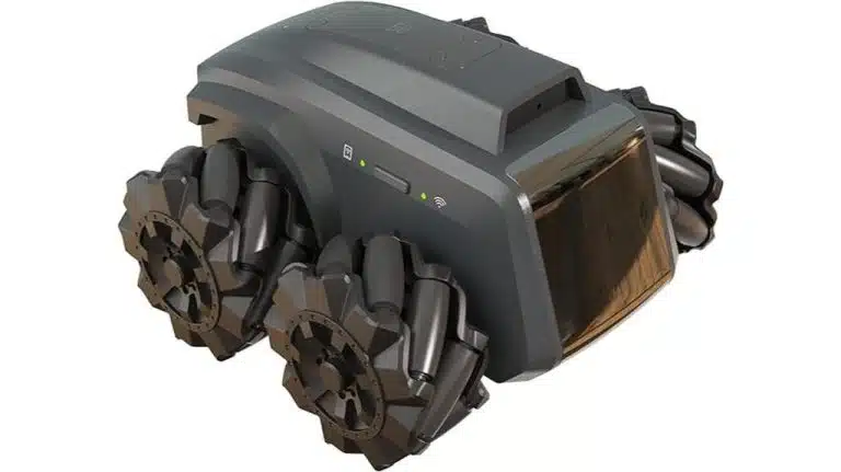 smart home surveillance robot. Moorebot Scout ai-powered robot